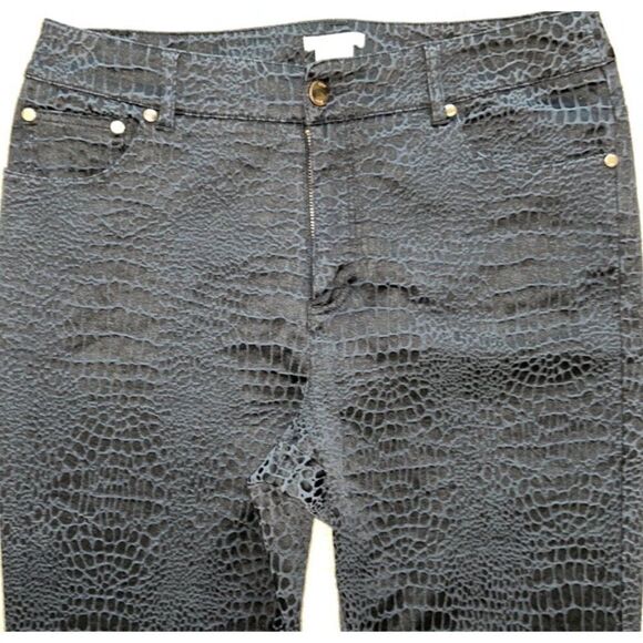 Eric Women Black Textured Jeans Size 10 - Picture 7 of 10